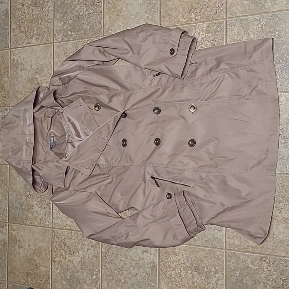 Roz & Ali Women's Tan Water Resistant Coat Size Xlarge
